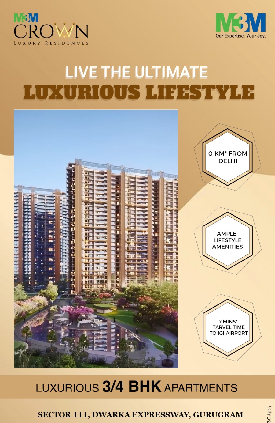 Live the ultimate luxurious lifestyle at M3M Crown in Dwarka Expressway, Gurgaon Update
