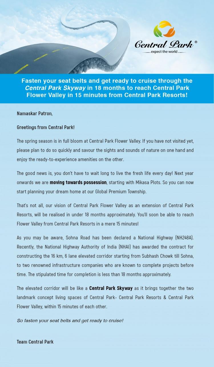 Cruise from Central Park Resorts to Central Park Flower Valley in just 15 minutes