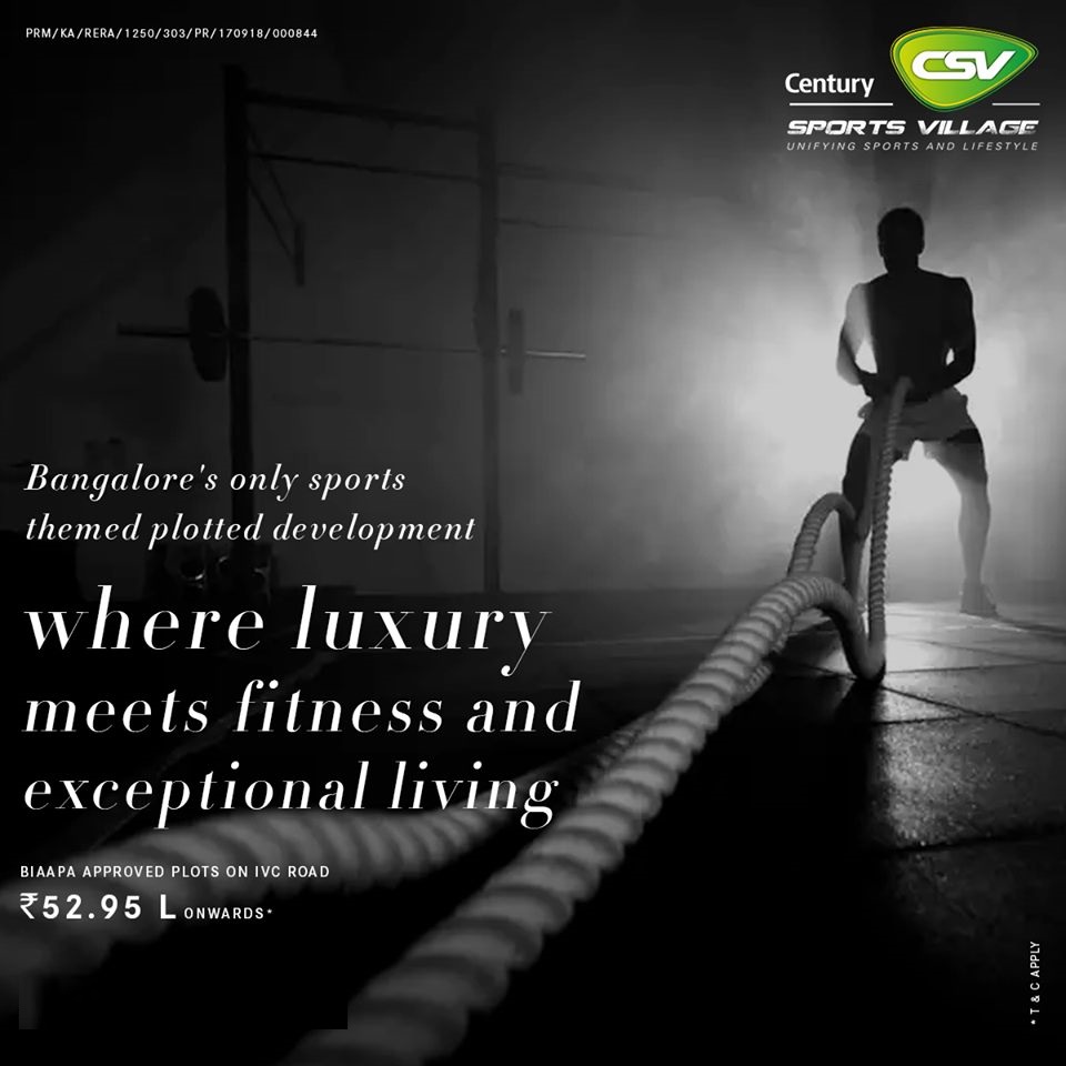 Where luxury meets fitness and exceptional living at Century Sports Village, Bangalore