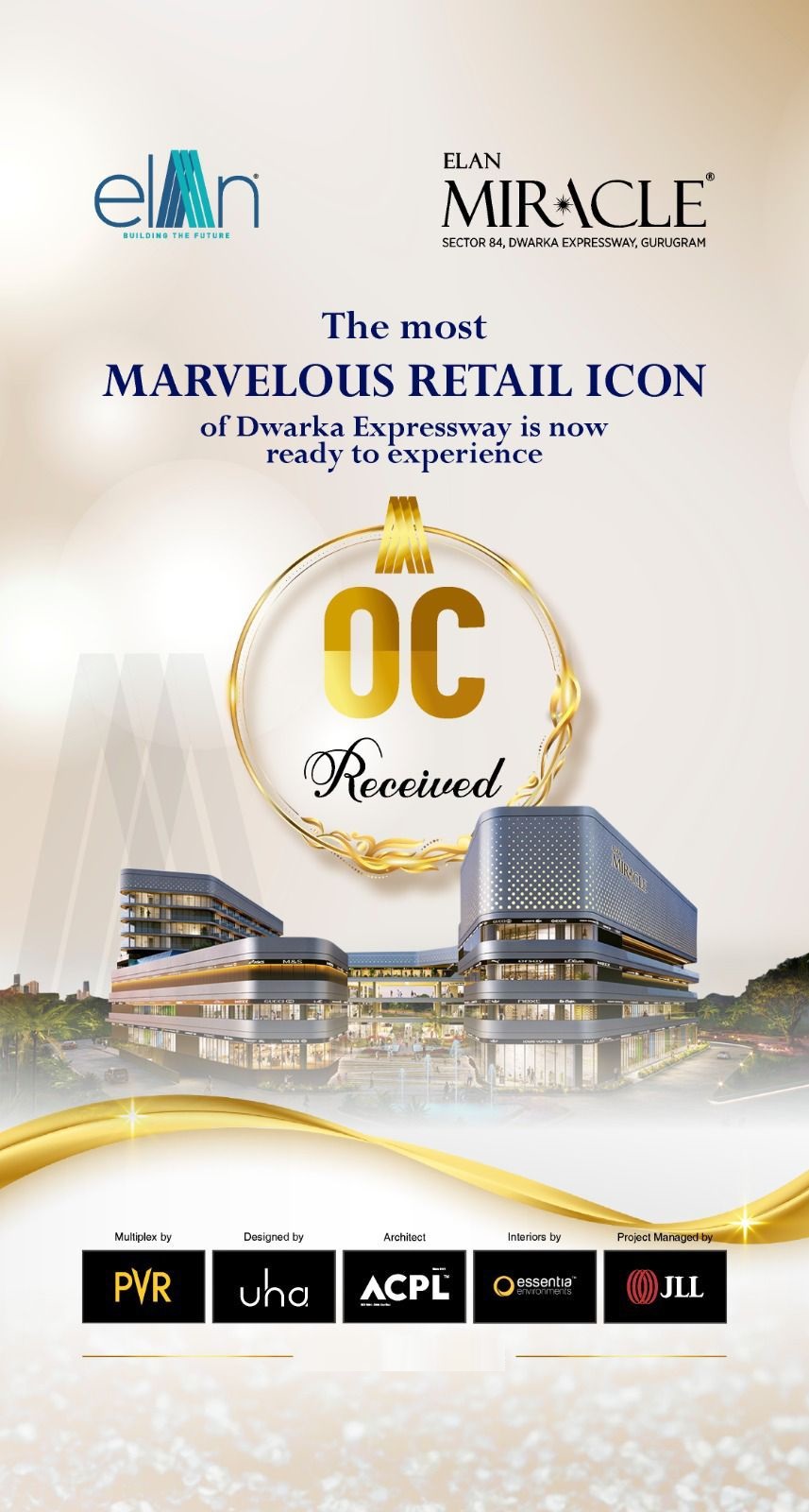 OC Received at Elan Miracle in Sector 84, Gurgaon