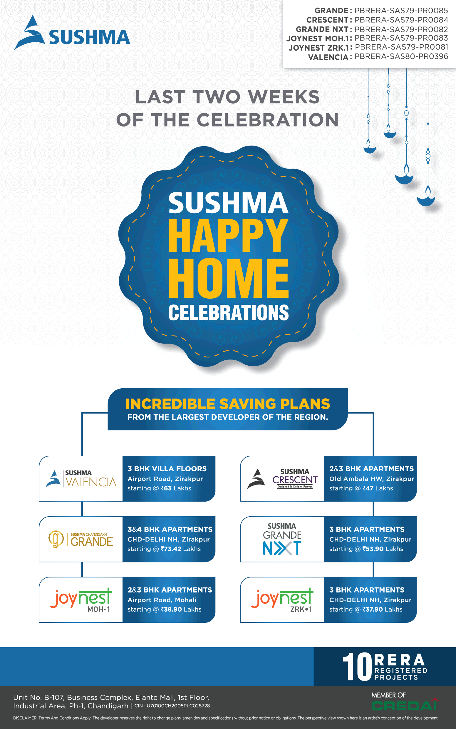 Last two weeks of the celebration at Sushma Buildtech, Chandigarh Update