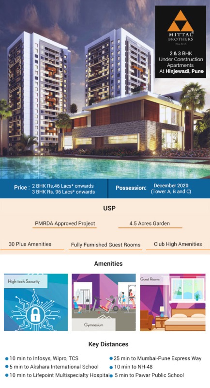 Home buyers now book 2 & 3 BHK homes at High Mont in Hinjewadi Phase-II Update