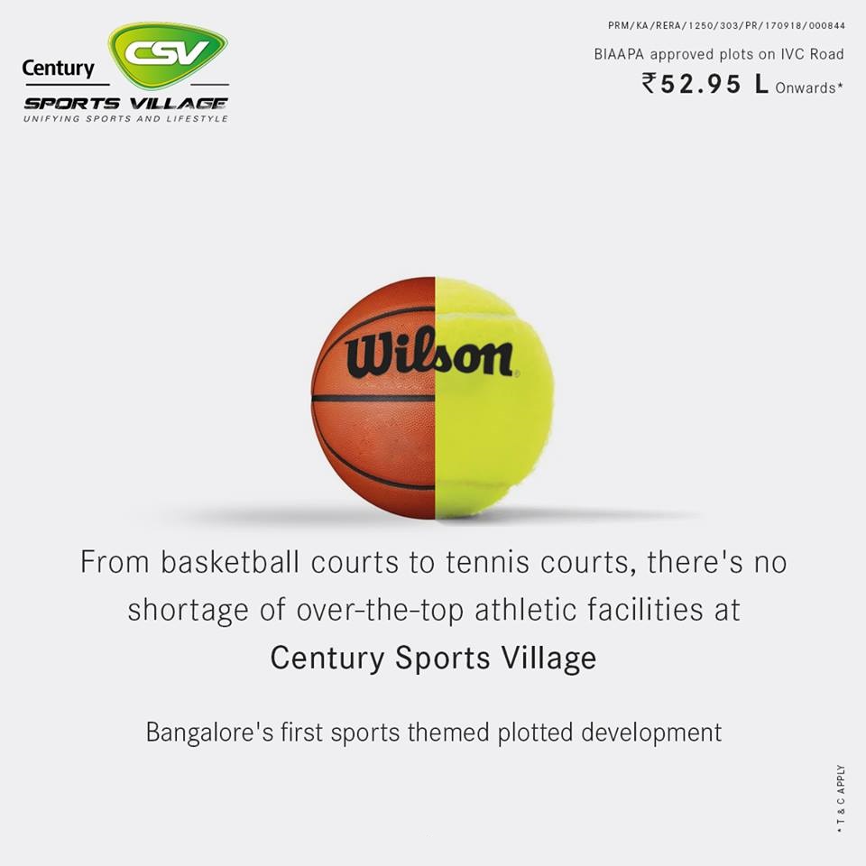 Bangalore's first sports themed plotted development at Century Sports Village Update