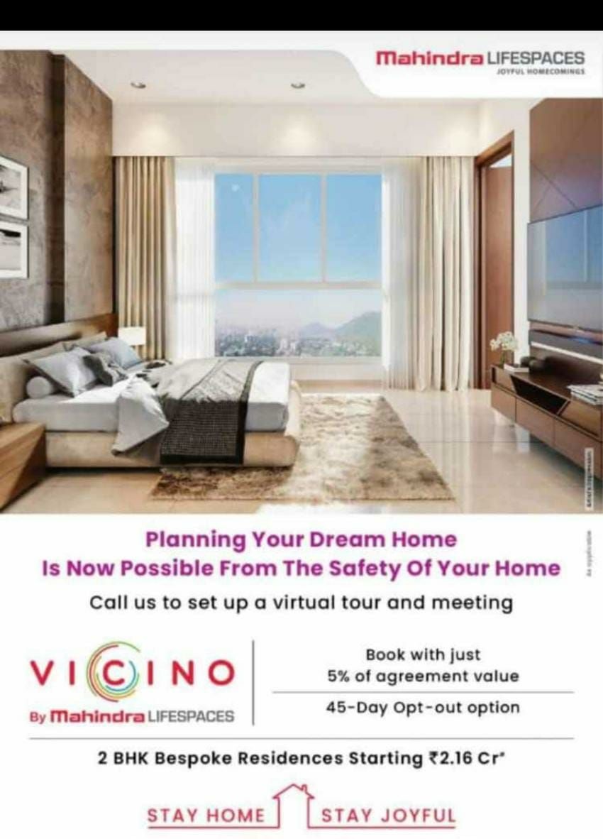 Book your home with just 5% of agreement value at Mahindra Vicino in Andheri (E), Mumbai