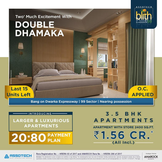 Last 15 units left at Assotech Blith in Sector 99, Gurgaon