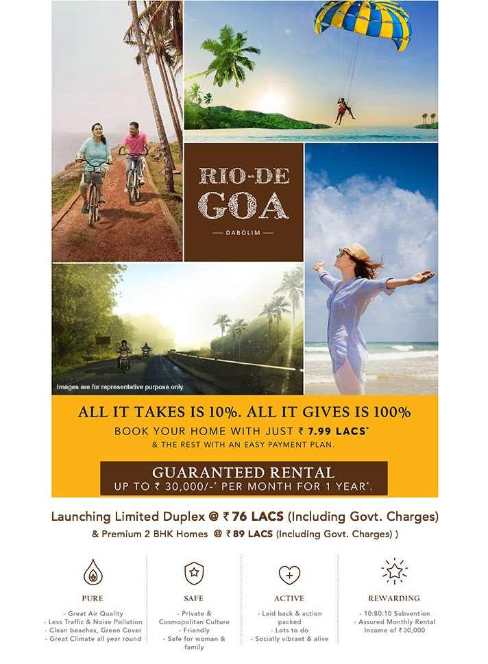 Book your home with just Rs. 7.99 Lacs at Tata Rio De Goa in Goa