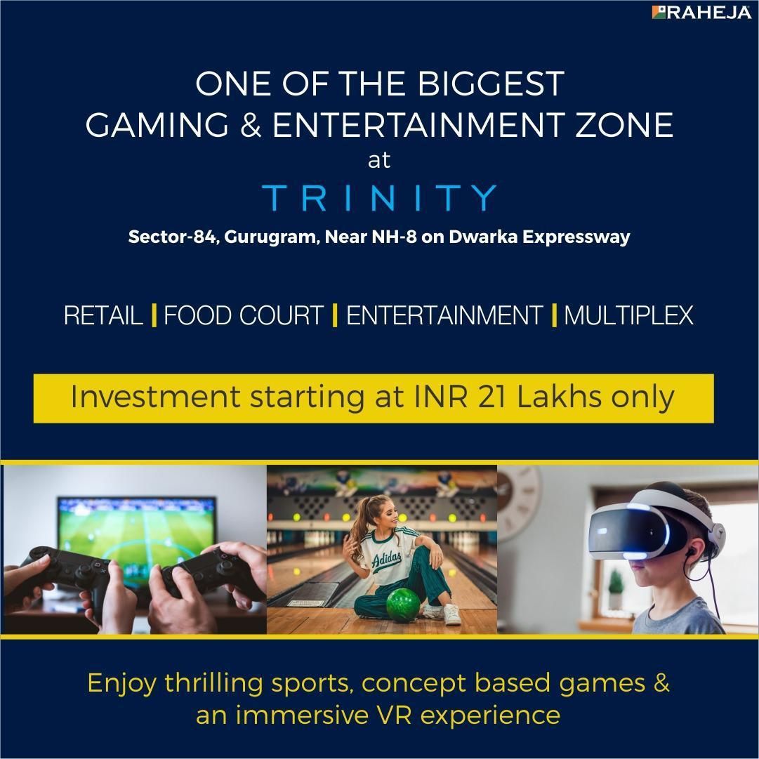 One of the biggest gaming and entertainment zone at Raheja Trinity in Gurgaon