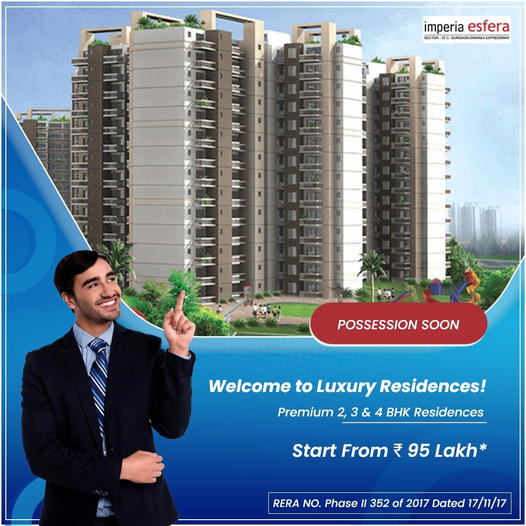 Premium 2, 3 & 4 BHK residences Rs 95 Lac at Imperia Esfera in Gurgaon