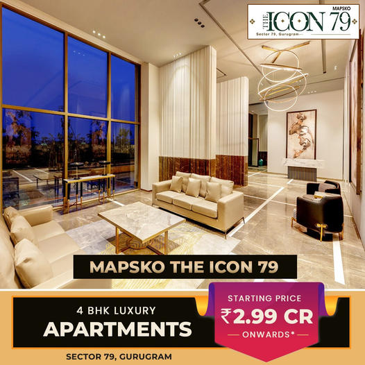 Book 4 BHK luxury apartments Rs 2.99 Cr at Mapsko The Icon in Sector 79, Gurgaon
