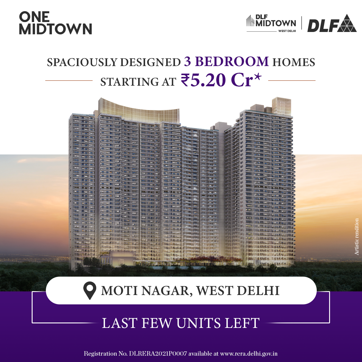 Last few units left at DLF One Midtown, New Delhi Update