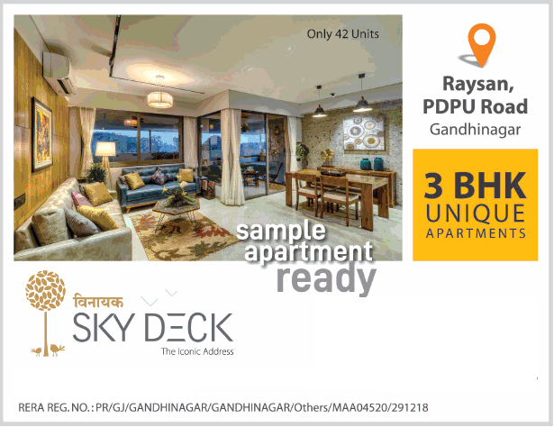 3 BHK majestic apartments at Vinayak Skydeck in Ahmedabad