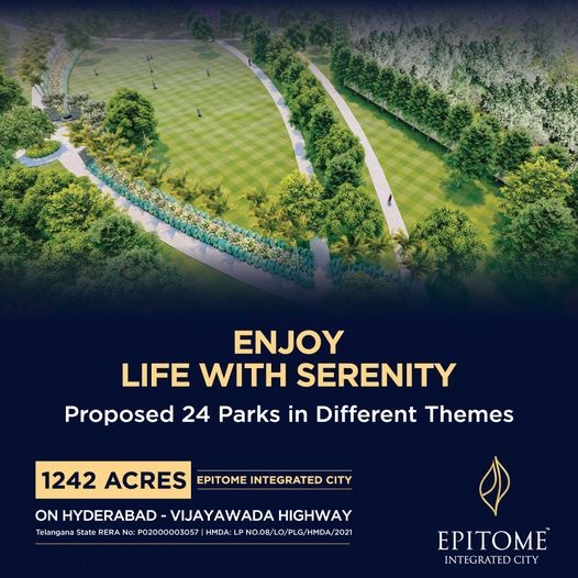 Proposed 24 parks in different themes at Epitome Integrated City, Hyderabad