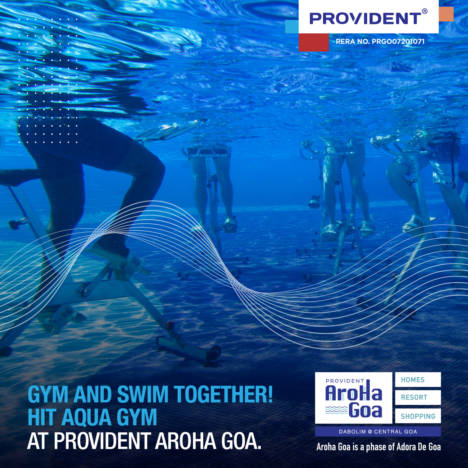 Gym and swim together hit aqua Gym at Provident Aroha Goa, in Dabolim, Goa