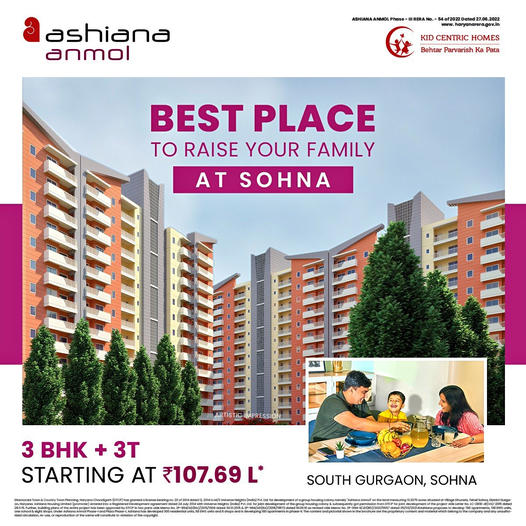 Presenting the best place to raise your family at Ashiana Anmol in Sec-33, Sohna, Gurgaon Update