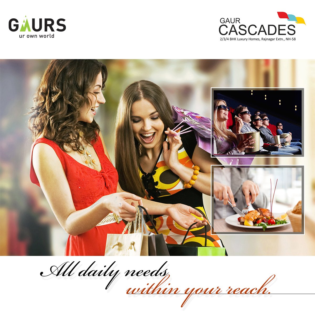 All daily needs fulfilled at Gaur Cascades