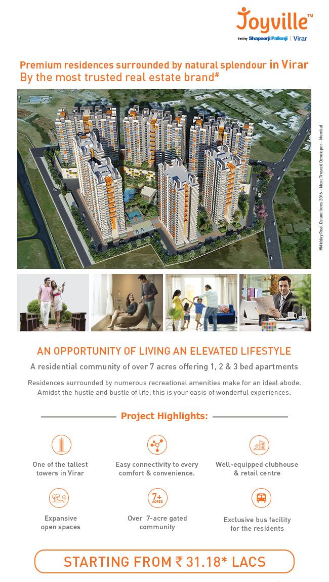 An opportunity of living an elevated lifestyle at Shapoorji Pallonji Joyville in Mumbai