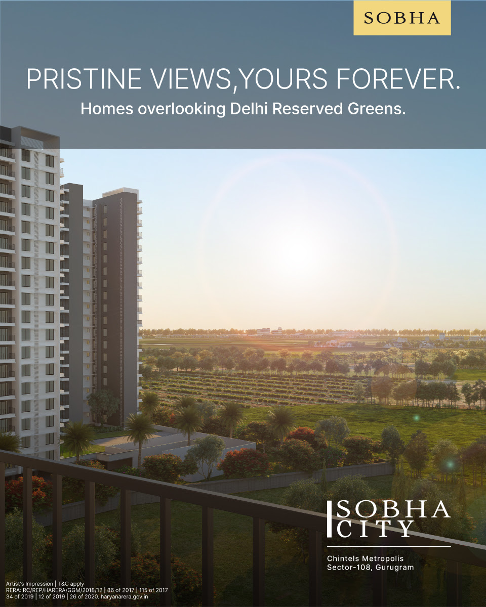 Pristine views your forever home overlooking Delhi reserved green at Sobha City in Sector 108, Gurgaon