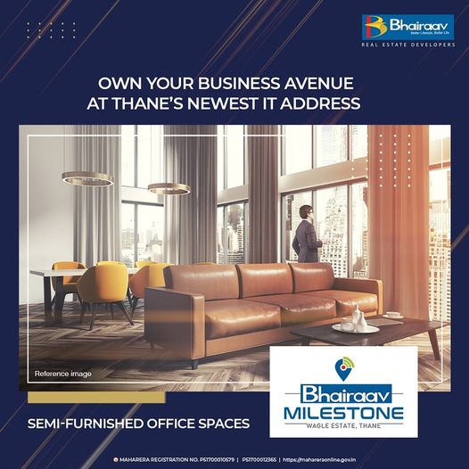 Semi-furnished office spaces at Bhairaav Milestone in Thane West, Mumbai