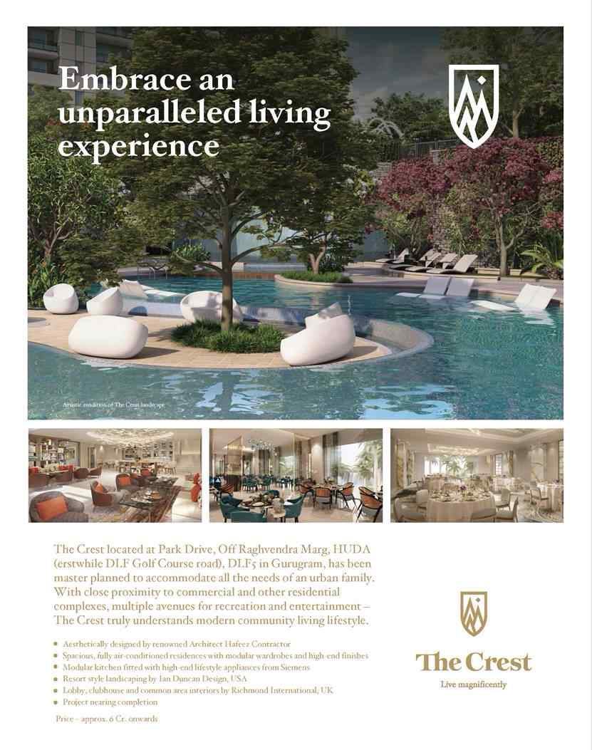 Embrace an unparalleled living experience at DLF The Crest in Gurgaon Update