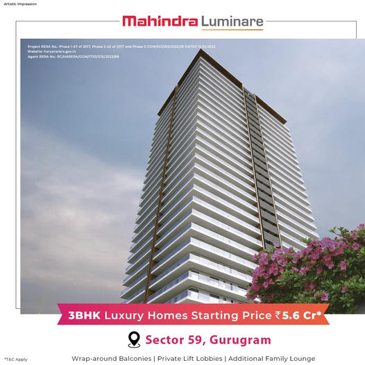 Discover luxurious living at Mahindra Luminare in Gurgaon Update