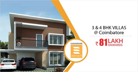 Buy 3 & 4 bhk villa at Rs. 81 lakhs at Casagrand Eternia II in Chennai