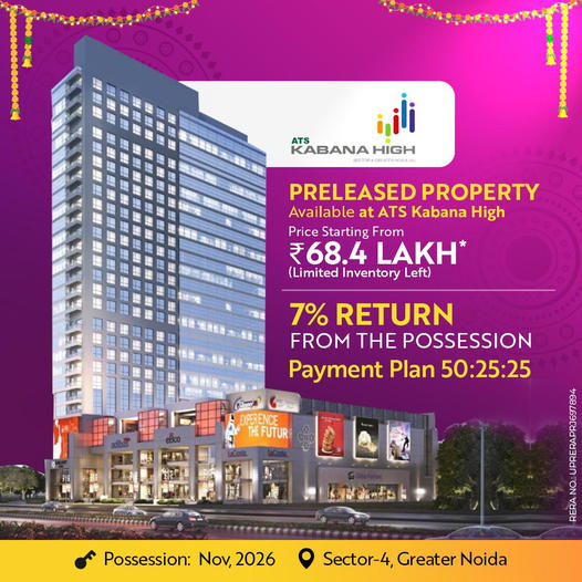 Pre Leased property available at ATS Kabana High, Greater Noida