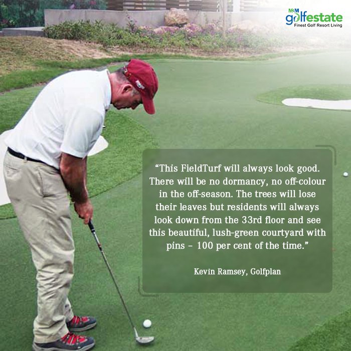The Golf Course at M3M Golfestate is designed by world-renowned architect Kevin Ramsey of Golfplan USA
