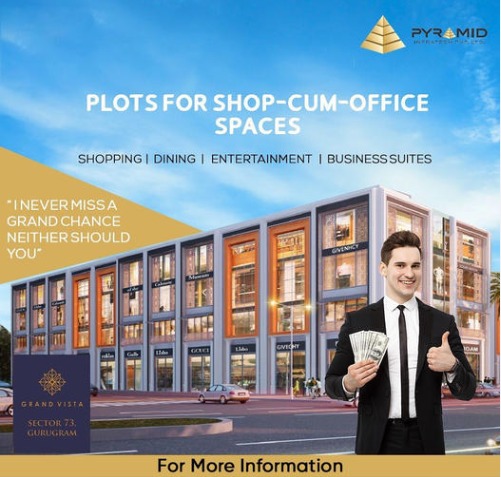 Plots for shop-cum-office space at Pyramid Grand Vista in Sector 73, Gurgaon