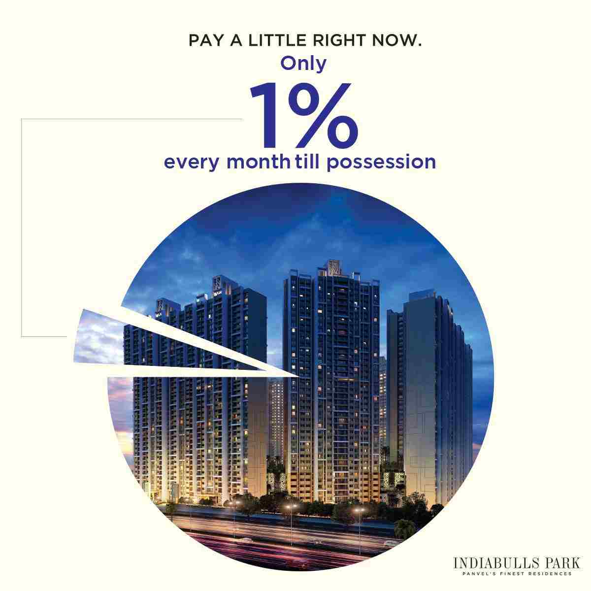 Only 1% can help you open new doors to a new life at Indiabulls Park in Navi Mumbai