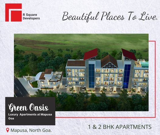 Book 1 & 2 BHK apartments at R Square Green Oasis,  Mapusa, Goa