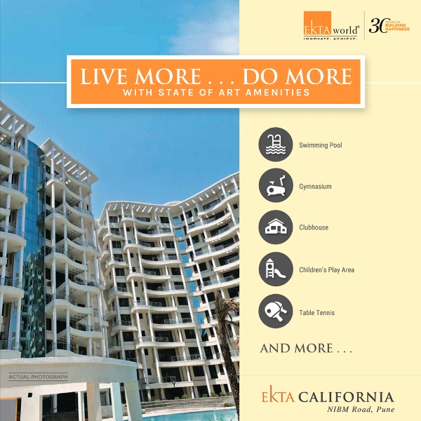 Live more and do more with state of art amenities at Ekta California in Pune Update