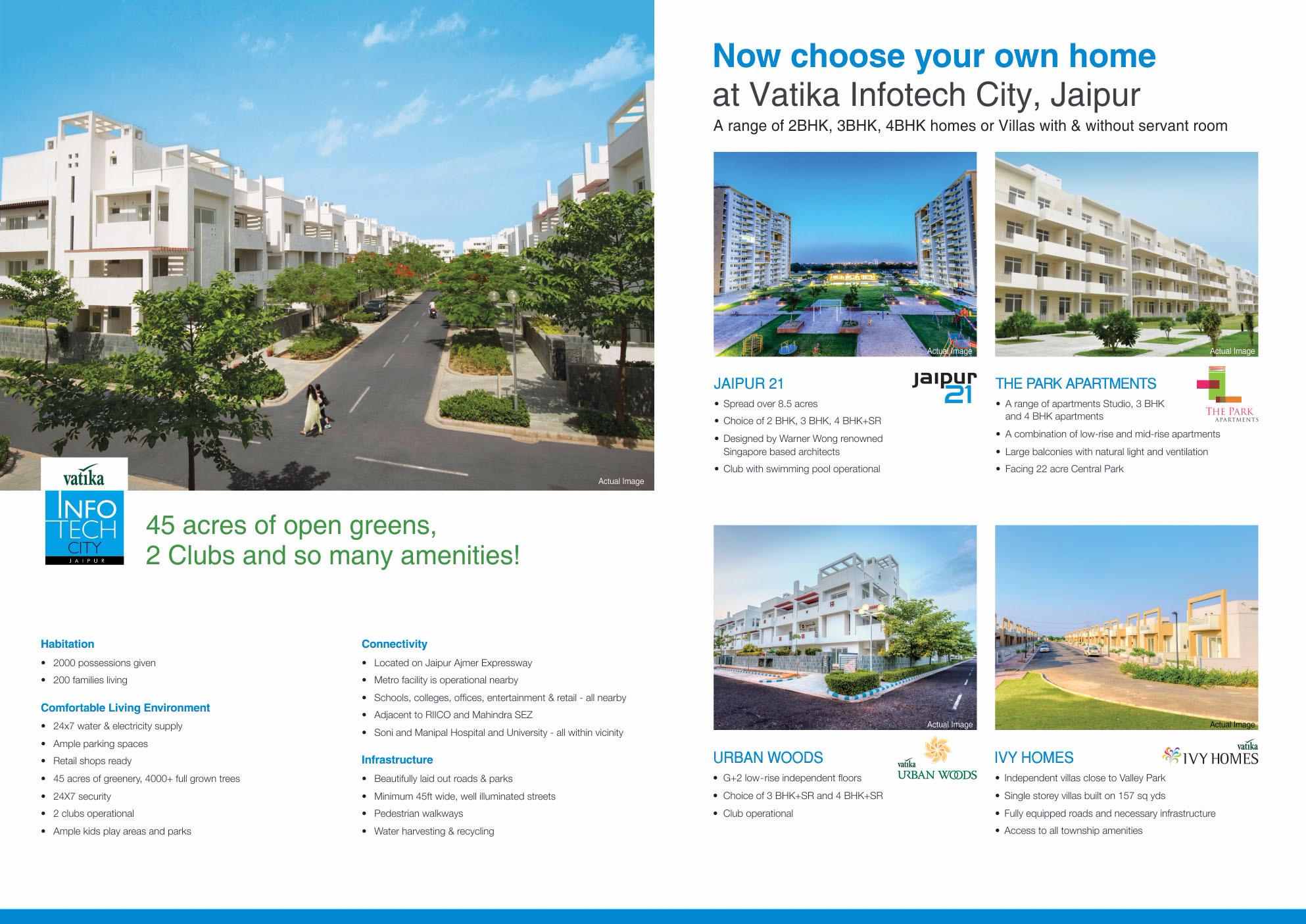 Now choose your own home at Vatika Infotech City in Jaipur