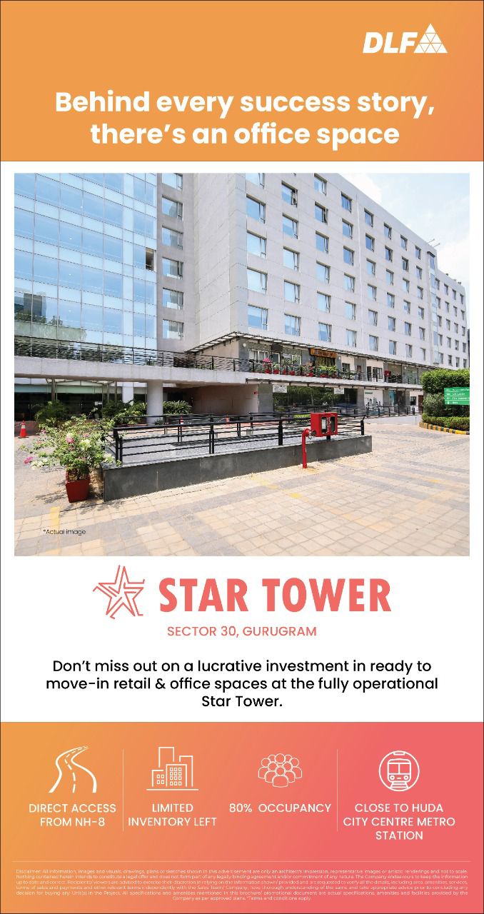Behind every success story, there's an office space at DLF Star Tower, Gurgaon