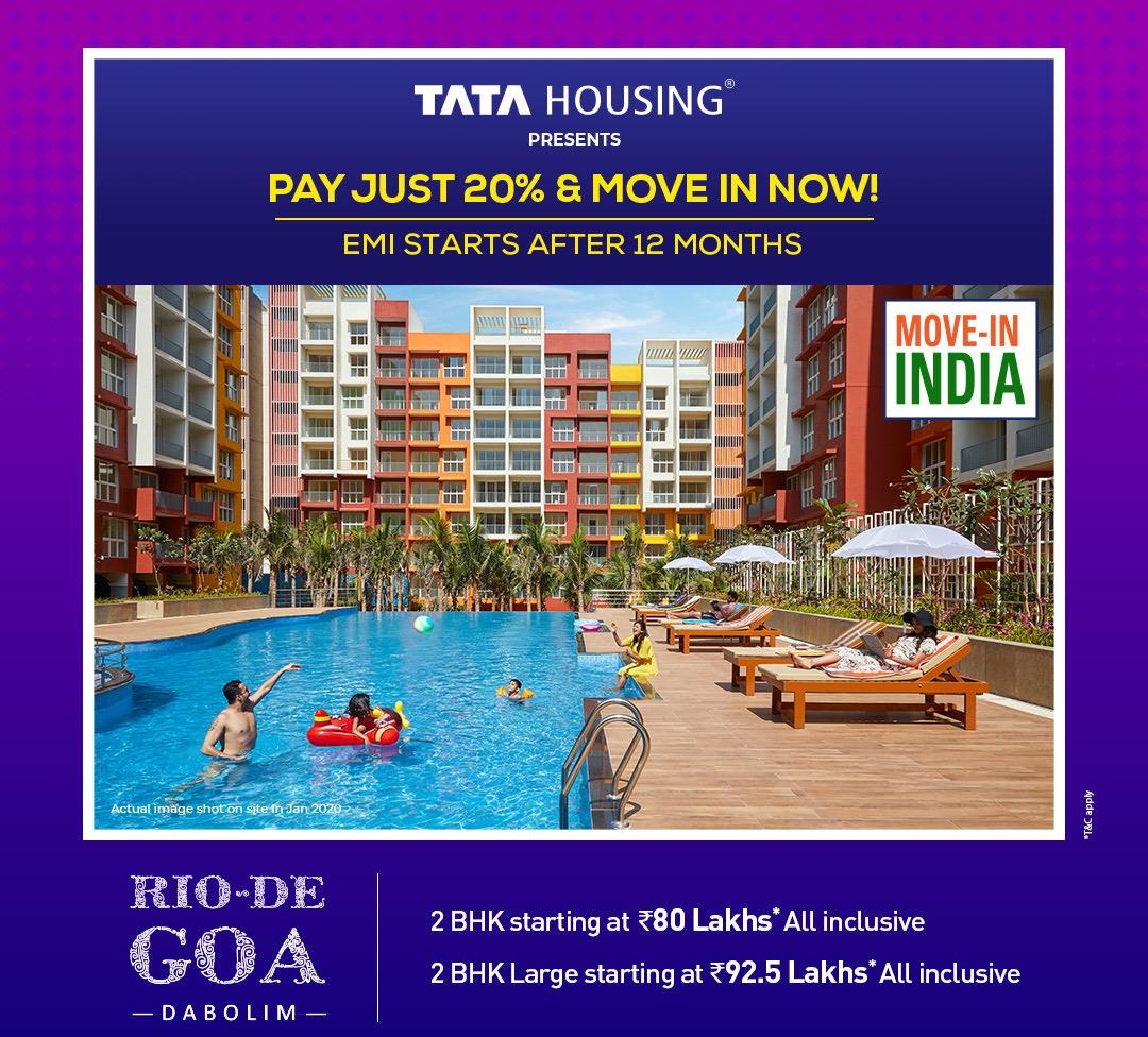 Pay just 20% EMI starts after 12 months at Tata Rio De Goa in Dabolim, Goa Update