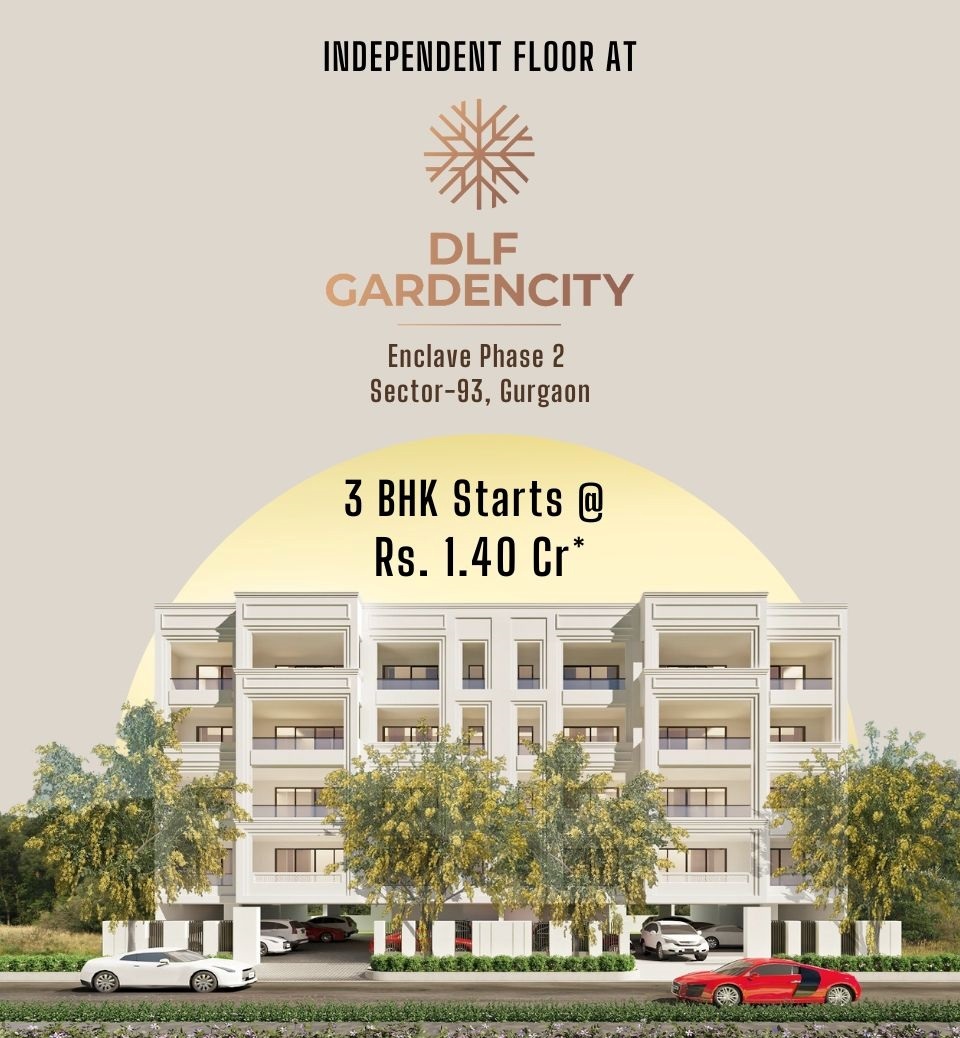 Book 3 BHK independent floors Rs 1.4 Cr at DLF Gardencity Enclave in Sector 93, Gurgaon