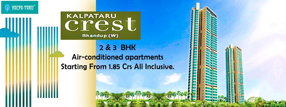 Kalpataru Crest offers 2 & 3 bhk air - conditioned apartments starting from 1.85 cr