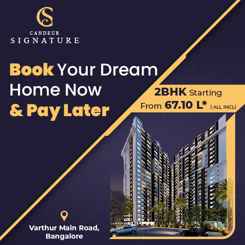 Book 2 BHK prices starting Rs 67.10 Lac at Candeur Signature, Bangalore Update