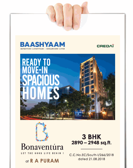 Ready to move-in spacious homes at Baashyaam Bonaventura, Chennai
