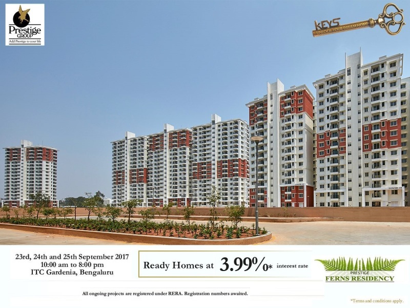 Unlock your Dream Home of luxury with Keys 2017 event by Prestige Group at Prestige Ferns Residency in Bangalore Update