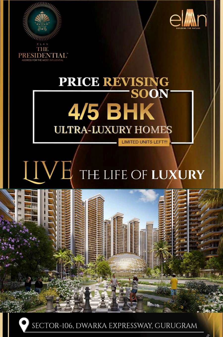 Price appreciating soon at Elan The Presidential in Dwarka Expressway, Gurgaon