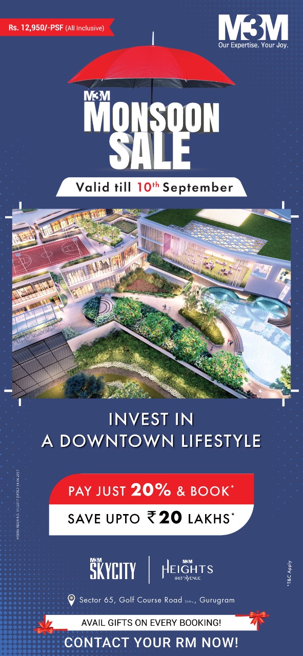 Avail gifts on every booking at M3M Projects, Gurgaon