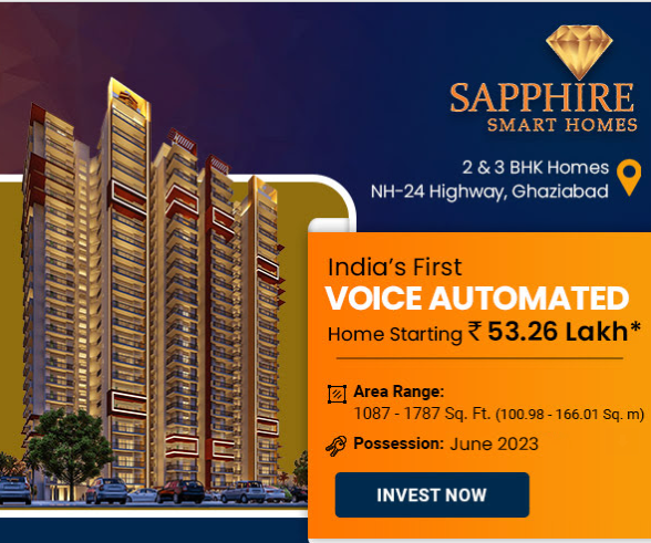 India’s first voice automated home price starts Rs 53.26 Lac at Ruchira The Sapphire, Ghaziabad