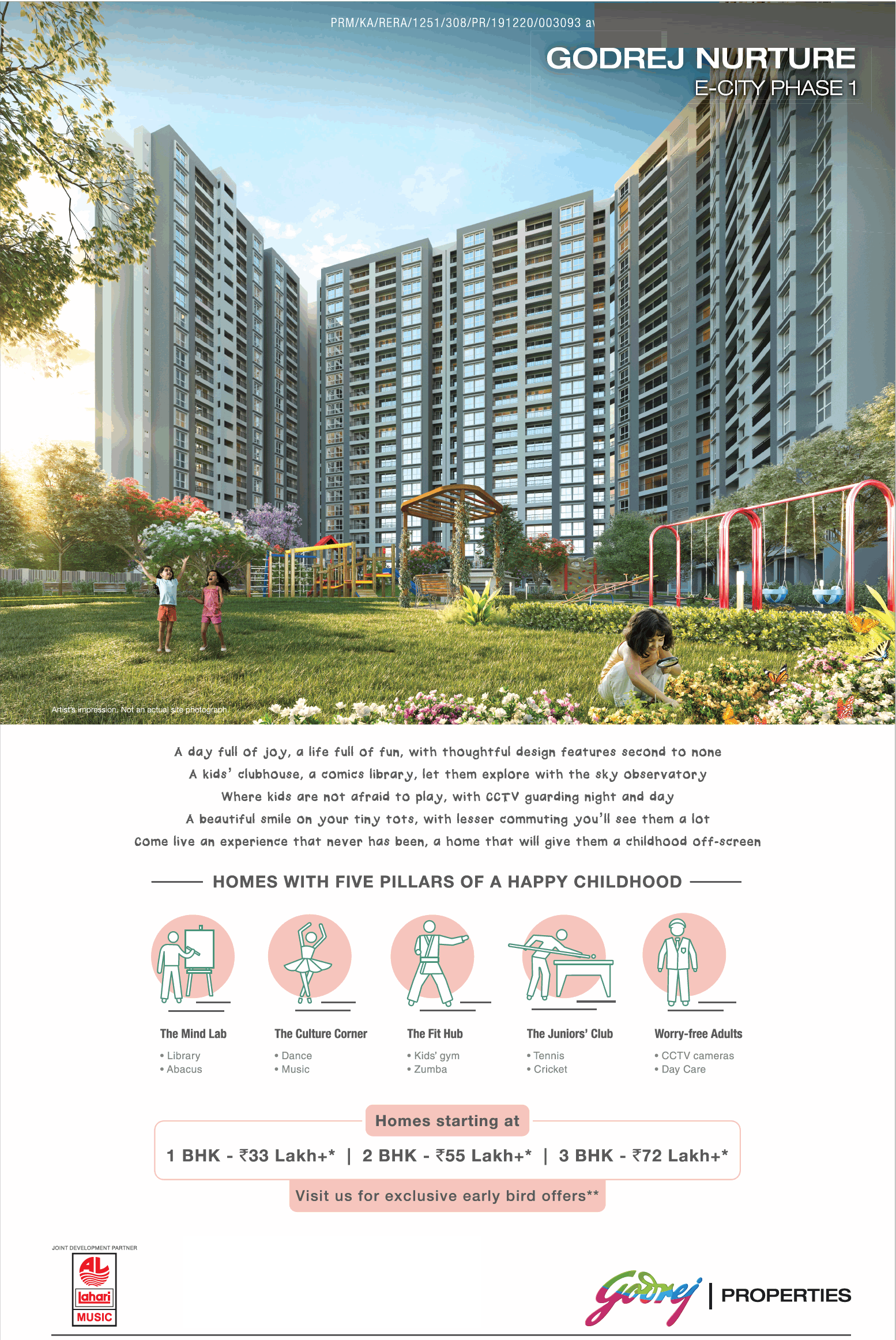 1 BHK Rs 33 Lakh at Godrej Nurture in Bangalore Update