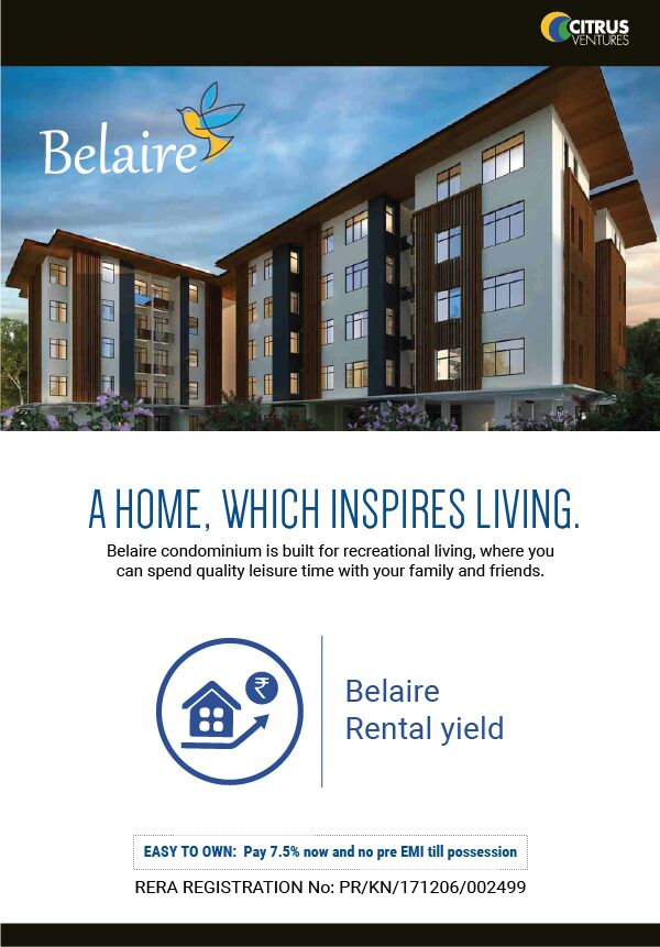 Reside in home which inspires living at Citrus Belaire in Bangalore