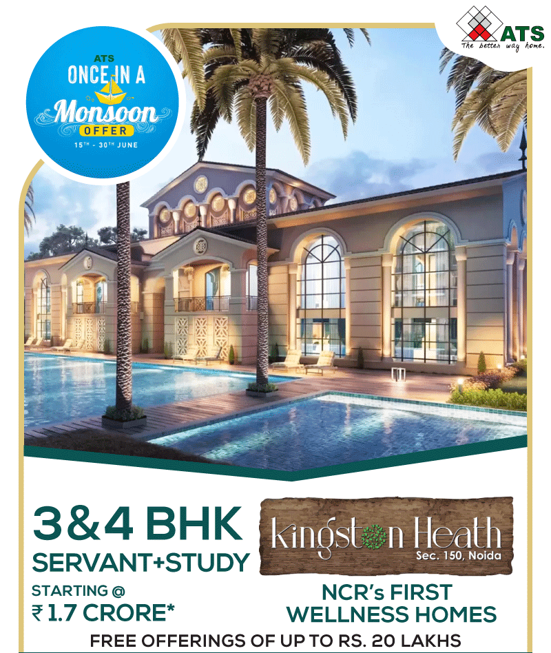 Book 3 and 4 BHK price starting Rs 1.7 Cr at ATS Kingston Heath in Sec150, Noida