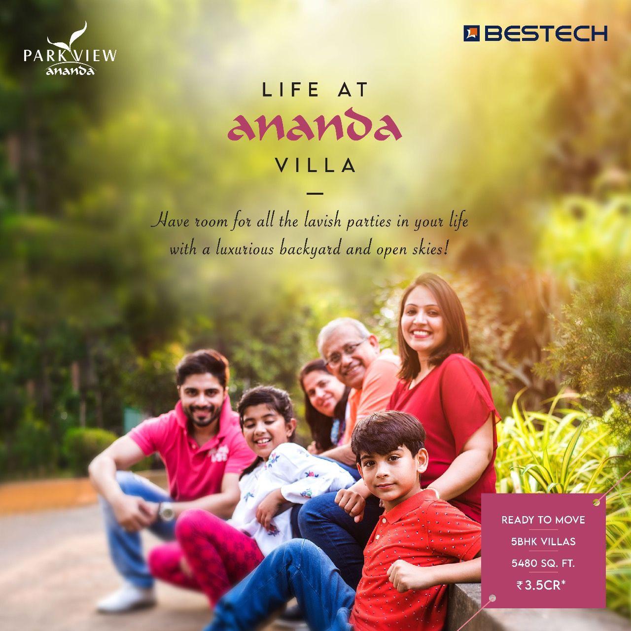 Live the villa life with a luxurious backyard and open skies at Bestech Park View Ananda in Gurgaon