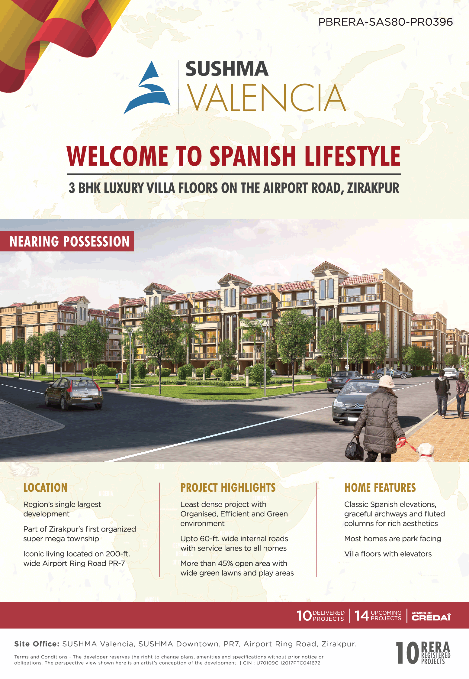 Nearing possession at Sushma Valencia, Chandigarh