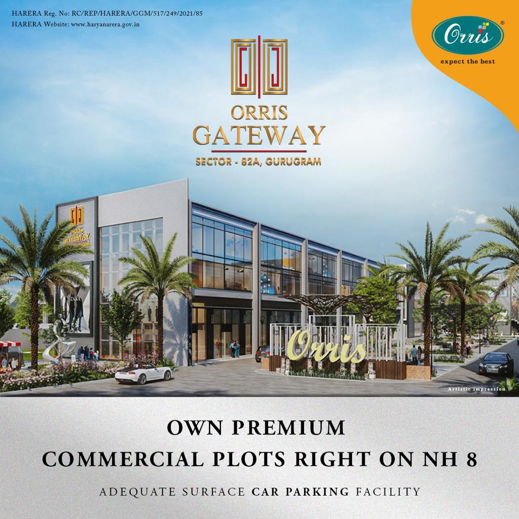 Adequate surface car parkig facility at Orris Gateway in Sector 82A, NH 8, Gurgaon