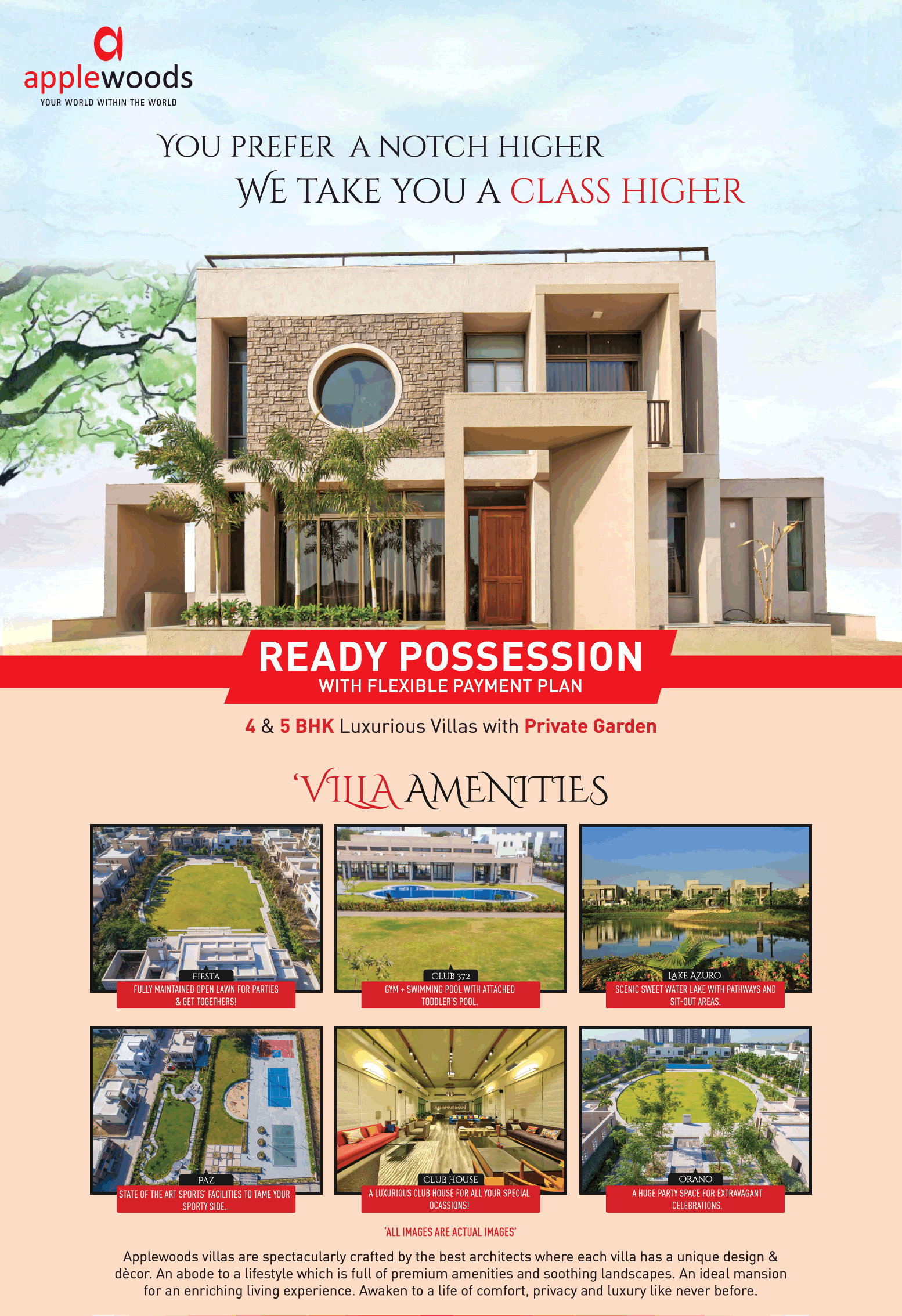 Ready possession with a flexible payment plan at Applewood Sorrel in Ahmedabad