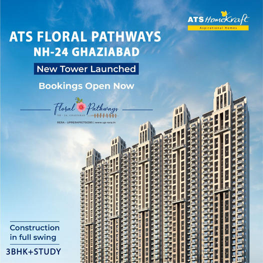 New tower launched, booking open now at ATS Floral Pathways in NH 24, Ghaziabad